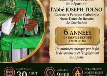 Guéckédou : une messe d’au revoir en l’honneur du Révérend Père Joseph TOLNO
