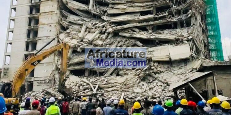 Conakry : un immeuble de cinq étages en construction s’effondre à Hafia 1