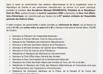 81ᵉ Assemblée générale de l’ONU : Mamadi Doumbouya quitte Conakry pour New York
