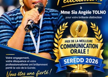 SEREDD 2026 : la Guinéenne Sia Angèle Tolno décroche le Prix de la meilleure communication orale à